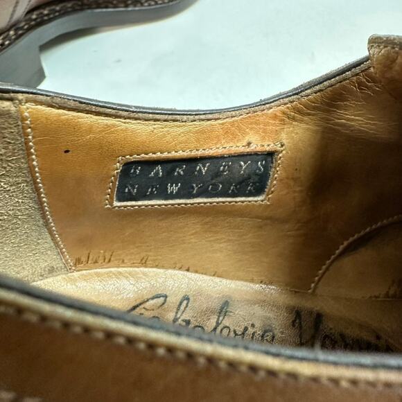 EXCELLENT Calzoleria Harris x Barneys NY Brown Cap Toe Derby UNWORN HEEL Italy 8 main image 7